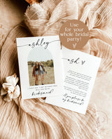 Bridesmaid Photo Card | Will You Be My Bridesmaid | Photo Bridesmaid Proposal | Modern Minimalist Wedding | Boho Arch Bridesmaid Proposal M9