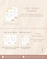 Sunshine Baby Shower Advice & Predictions Card | Sunshine Rainbow Baby Shower | Gender Neutral | New Parents Advice | Editable Template | S2