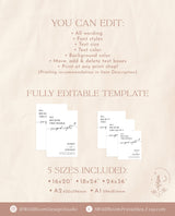 Minimalist Wedding Welcome Sign | All Because Two People Swiped Right Wedding Sign | Modern Wedding Welcome Poster | Editable Template M9