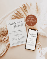 Photo Elopement Announcement | Photo Arch Wedding Announcement | Happily Ever After Party Invite | Nothing Fancy Just Love | M9