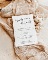 Photo Elopement Announcement | Photo Arch Wedding Announcement | Happily Ever After Party Invite | Nothing Fancy Just Love | M9