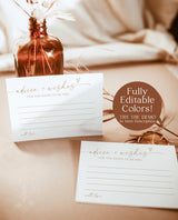 Advice and Wishes Card | Modern Bridal Shower | Advice for the Bride-To-Be | Minimalist Bridal Shower Advice Card | Contemporary Shower | M9