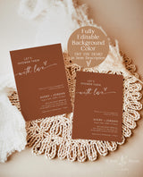 Minimalist Engagement Party Invite Template | Modern Couples Shower Invitation | Co-Ed Shower | Editable Template | M9