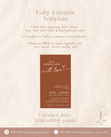 Terracotta Engagement Party Evite | Modern Co-Ed Shower Invite | Burnt Orange Engagement Party Invite | Electronic Text Invite | M9