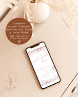 Galentines Day Text Invite | Pink Valentines Day Brunch Dinner | Digital Evite | Rose Gold Valentines Day Dinner | Editable Template | M9