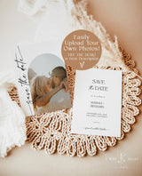 Modern Photo Save the Date Template | Minimalist Save the Date Template | Photo Save the Date | Boho Arch Save the Date Card | M9