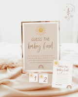 Sunshine Baby Shower Games | Gender Neutral Shower Bundle | Boho Rainbow Baby Shower | Terracotta Baby Shower Games | Editable Template | S2