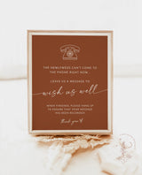 Telephone Guestbook Sign Template | Audio Guestbook Sign | Minimalist Terracotta Wedding Sign | Phone Guest Book | Leave A Message Sign | M9