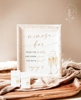 Bridal Shower Mimosa Bar Sign | Bridal Brunch Mimosa Bar | Mimosa Juice Tags | Mimosa Juice Labels | Minimalist Bridal Shower | B2