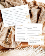 Bridal Shower Recipe Card | Brunch & Bubbly Recipe Card | Minimalist Recipe Request Card Insert | Boho Bridal Shower | Editable Template B2