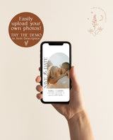 Modern Minimalist Save the Date | Electronic Save the Date | Digital Text Save the Date | Digital Save the Date | Editable Template | D1