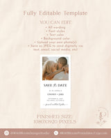 Modern Minimalist Save the Date | Electronic Save the Date | Digital Text Save the Date | Digital Save the Date | Editable Template | M9