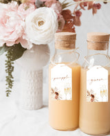 Boho Baby Shower Mimosa Bar Sign | Pampas Grass Baby Shower Momosa Sign | Juice Bar Tags | Momosa Juice Labels | Pumpkin Baby Shower | A4