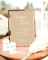 Baby Shower Mimosa Bar Sign | Gender Neutral Baby Shower | Beige Baby Shower Momosa Sign | Mimosa Juice Tags | Modern Bubbly Bar Sign | BM1