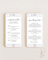 Minimalist Wedding Weekend Itinerary Template | Digital Itinerary | Fun Things to Do | Electronic Weekend Events | Wedding Itinerary | M9