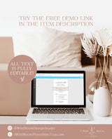 Minimalist Wedding Weekend Itinerary Template | Digital Itinerary | Fun Things to Do | Electronic Weekend Events | Wedding Itinerary | M9