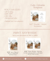 Modern Photo Save the Date Template | Minimalist Save the Date Template | Photo Save the Date | Boho Arch Save the Date Card | M9