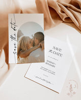 Modern Photo Save the Date Template | Minimalist Save the Date Template | Photo Save the Date | Boho Arch Save the Date Card | M9