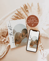 Modern Photo Save the Date Template | Minimalist Save the Date Template | Photo Save the Date | Boho Arch Save the Date Card | M9