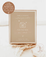 Photo Guestbook Sign | Minimalist Wedding Photo Guest Book Sign | Modern Minimalist Wedding Sign | Printable Photo Guestbook Sign | M9