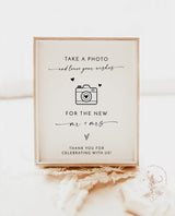 Photo Guestbook Sign | Minimalist Wedding Photo Guest Book Sign | Modern Minimalist Wedding Sign | Printable Photo Guestbook Sign | M9