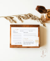 Bridal Shower Recipe Card | Brunch & Bubbly Recipe Card | Minimalist Recipe Request Card Insert | Boho Bridal Shower | Editable Template B2