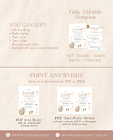 Winery Bachelorette Party Invitation | Wine Bachelorette Itinerary | Wildflower Bachelorette Party | Boho Bachelorette Weekend Invite | W1