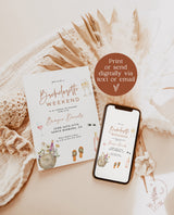 Winery Bachelorette Party Invitation | Wine Bachelorette Itinerary | Wildflower Bachelorette Party | Boho Bachelorette Weekend Invite | W1