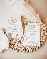 Winery Bachelorette Party Invitation | Wine Bachelorette Itinerary | Wildflower Bachelorette Party | Boho Bachelorette Weekend Invite | W1