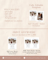 Minimalist Save the Date Template | Photo Save the Date Invite | Simple Save the Date | Boho Save the Date Cards | Editable Template | M9