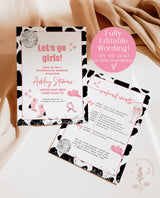 Space Cowgirl Bachelorette Party Invite | Disco Bachelorette Party | Bachelorette Itinerary | Let's Go Girls | Nashville Bachelorette | D2