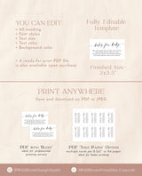 Books for Baby Card | Modern Minimalist Baby Shower | Book Request Insert | Modern Baby Shower | Boho Baby Shower | Editable Template | M9