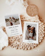 Minimalist Save the Date Template | Photo Save the Date Invite | Simple Save the Date | Boho Save the Date Cards | Editable Template | M9