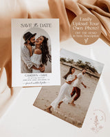 Photo Save the Date Template | Modern Save the Date Template | Minimal Save the Date | Boho Arch Save the Date Card | Editable Template | D1