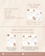 Winery Bachelorette Party Invitation | Wine Bachelorette Itinerary | Wildflower Bachelorette Party | Boho Bachelorette Weekend Invite | W1