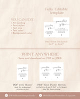 Generations of Love Sign | Modern Wedding Sign | All That We Hope To Be | Boho Wedding | Minimalist Wedding Sign| Editable Template | M9