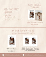 Photo Save the Date Template | Minimalist Save the Date | Modern Save the Date | Boho Arch Save the Date Card | Editable Template | M4