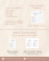 What Did the Groom Say Shower Game | Bridal Trivia Shower Game | Modern Bridal Shower Game | Minimalist Bridal Shower Game | M9