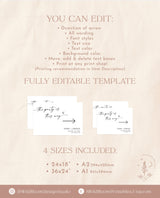 Wedding Direction Sign Template | Direction Arrow Sign | Minimalist Wedding Direction Sign | Modern Wedding Arrow Sign | This Way Sign | M9