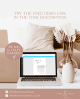 Minimalist Menu + Thank You Letter Template | Modern Place Setting Thank You | Wedding Napkin Note | Wedding Menu Thank You | M9