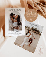 Photo Save the Date Template | Minimalist Save the Date | Modern Save the Date | Boho Arch Save the Date Card | Editable Template | M4