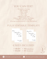 Minimalist Wedding Direction Sign | Wedding Direction Sign Template | Direction Arrow Sign | Modern Wedding Arrow Sign | This Way Sign | M9