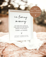 In Loving Memory Sign | Forever In Our Hearts Sign | Forever in Our Hearts Wedding Sign | Wedding Memorial Candle Sign | Editable Sign | M5