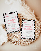 First Rodeo Birthday Invitation Template | Cowgirl Birthday Invite | Wild West Birthday | Girl Birthday Invite | Southwest Country Invite D2