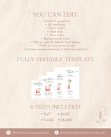 Minimalist Signature Drinks Sign Template | Signature Cocktail Sign | Wedding Bar Menu Sign | His and Hers Bar Sign | Editable Template | M9