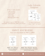 Love and Donuts Sign Template | Minimalist Bridal Brunch Donut Bar Sign | Modern Wedding Donut Bar | Boho Bridal Shower | Donut Sign | M9