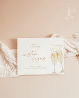 Brunch and Bubbly Custom Signage Template | Customizable Shower Signs | Editable Template | Modern Minimalist Bridal Brunch Shower Sign | B2