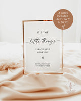 Minimalist Bathroom Sign Template | Ladies Room Sign | Wedding Bathroom Sign | Wedding Bathroom Basket Sign | Modern Minimalist Wedding | M9