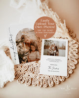 Photo Christmas Card Template | Minimalist Christmas Card | Boho Holiday Card | Merry Christmas | Arch Christmas Card | Editable Template M9