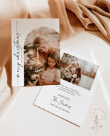 Photo Christmas Card Template | Minimalist Christmas Card | Boho Holiday Card | Merry Christmas | Arch Christmas Card | Editable Template M9